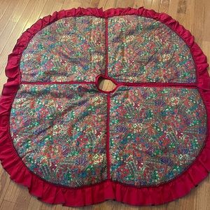 Country Colorful Christmas Tree Skirt